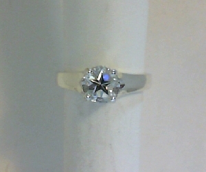 Mason County Texas Lone Star Cut topaz in solitaire ring