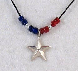 Lone Star charm in sterling silver